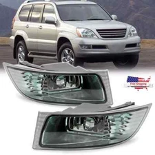 Pair Bumper Fog Light Driving Lamp w/ Blub For Lexus GX470 2003-2009 LX2593105