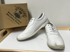 Dinkles White Matte Leather Lace Up Marching Band Shoes SMens 9 Womens 11 W/Box