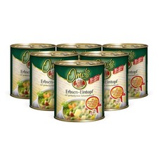 Buss Fertiggericht Omi’s Erbsensuppe Erbseneintopf Konserve 6er Pack 6 x 800g