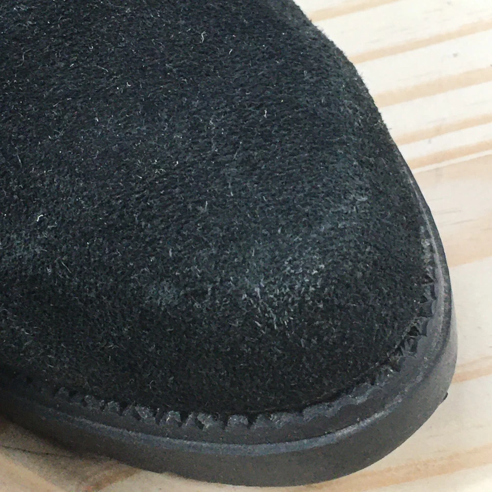 Botas deportivas para mujer 6M botín al tobillo ribete de piel sintética invierno cuero negro cremallera frontal Foto 4 de 4