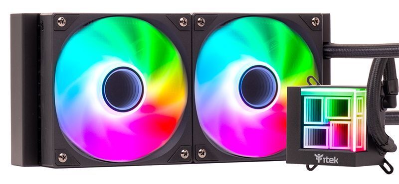 ITLCHCA240 itek HYDRO CUBE 240B Processore Kit di raffreddamento a liquido 12 cm