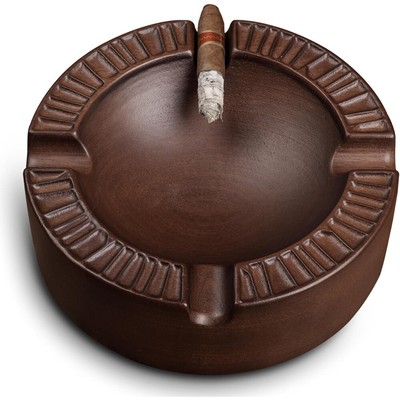 Cigar Ashtray 8.5 in Solid Walnut Wood Ashtray Cigar Accessory and Gift for Men