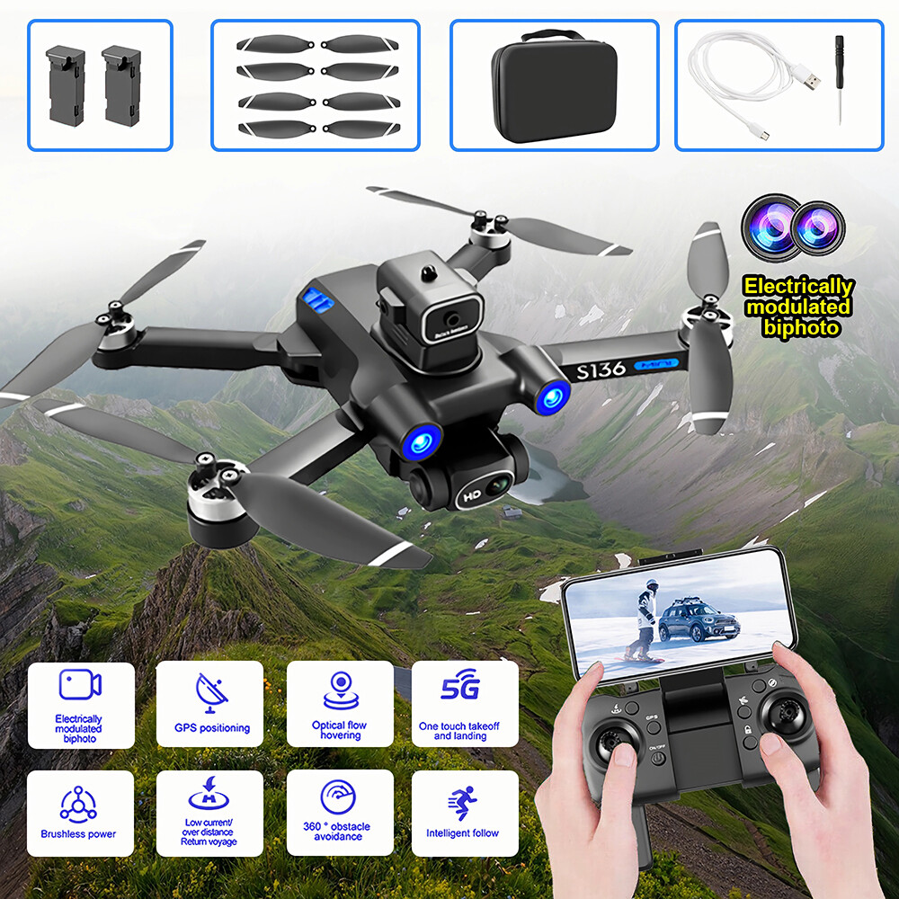5G 8K GPS Drone Pro W/HD Brushless Dual Camera Drones WiFi FPV Foldable RC
