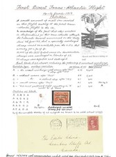 Newfoundland-1929-Cover-1st Direct Transatlantic Airmail flight