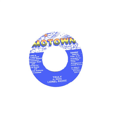Lionel Richie:    Truly / Just Put Some Love in Your Heart .. 45 RPM 5589