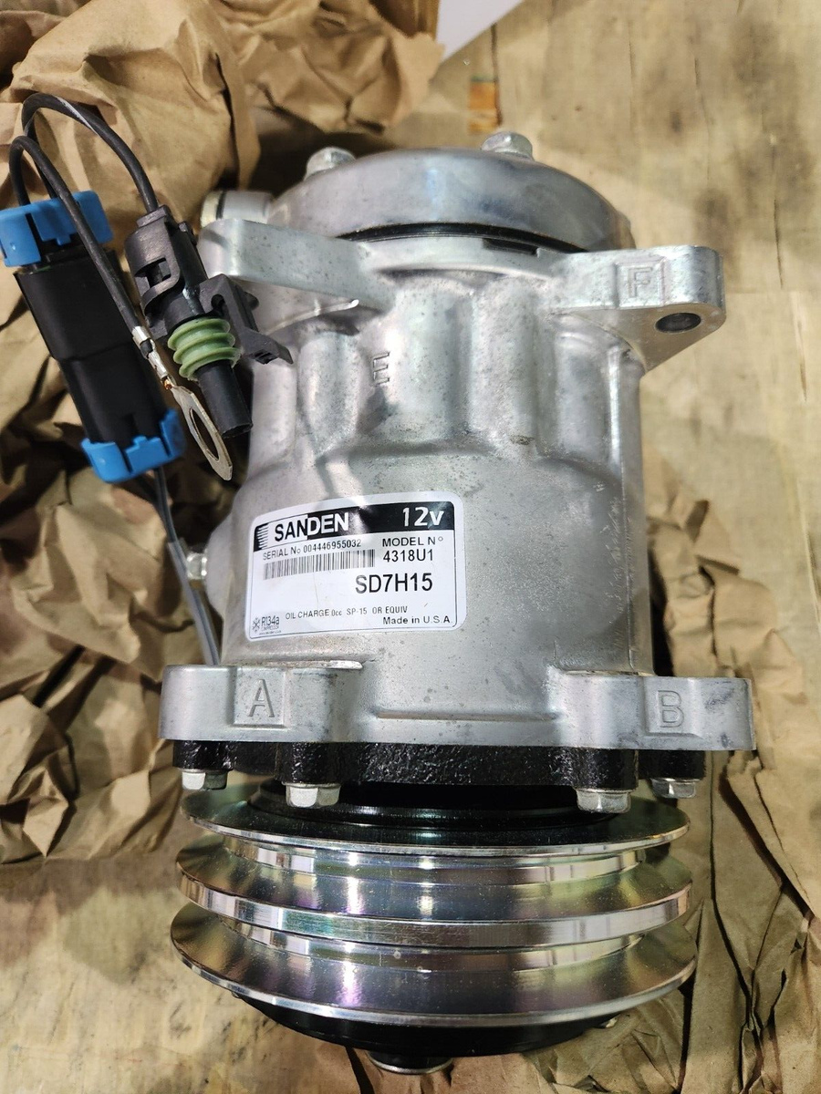 AP Air 509-549 Sanden A/C Compressor SD7H15, 132 mm, 2 Groove 12V