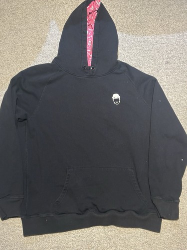 Barstool Sports 2XL Spittin Chiclets Black Printed Hoodie Sweater MISSING STRING