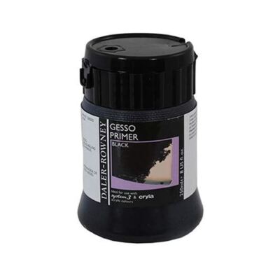 Daler Rowney Acryl & Ölfarbe SCHWARZ Gesso Grundierung 250ml