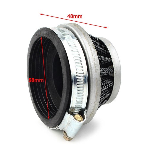 Filtro de aire 58 mm para motocicleta con abrazadera ajuste 47 49cc 2 tiempos ATV mini bicicleta de bolsillo - Imagen 11 de 11