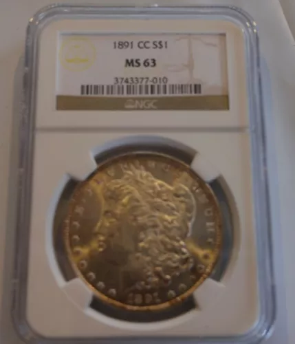 1891-CC Carson City Morgan Dollar  NGC MS63    #010
