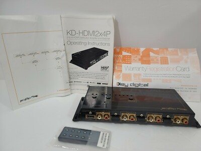  Key-Digital KD-HDMI 2x4P, Video-Audio HDMI Switcher & Distribution Amplifier