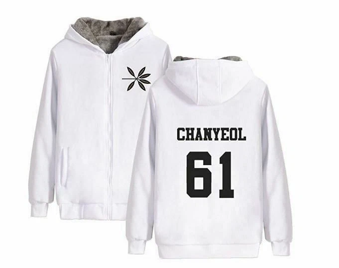 Kpop EXO The War winter Jacket Thicken Sweater Baekhyun Sehun Chanyeol Hoodies