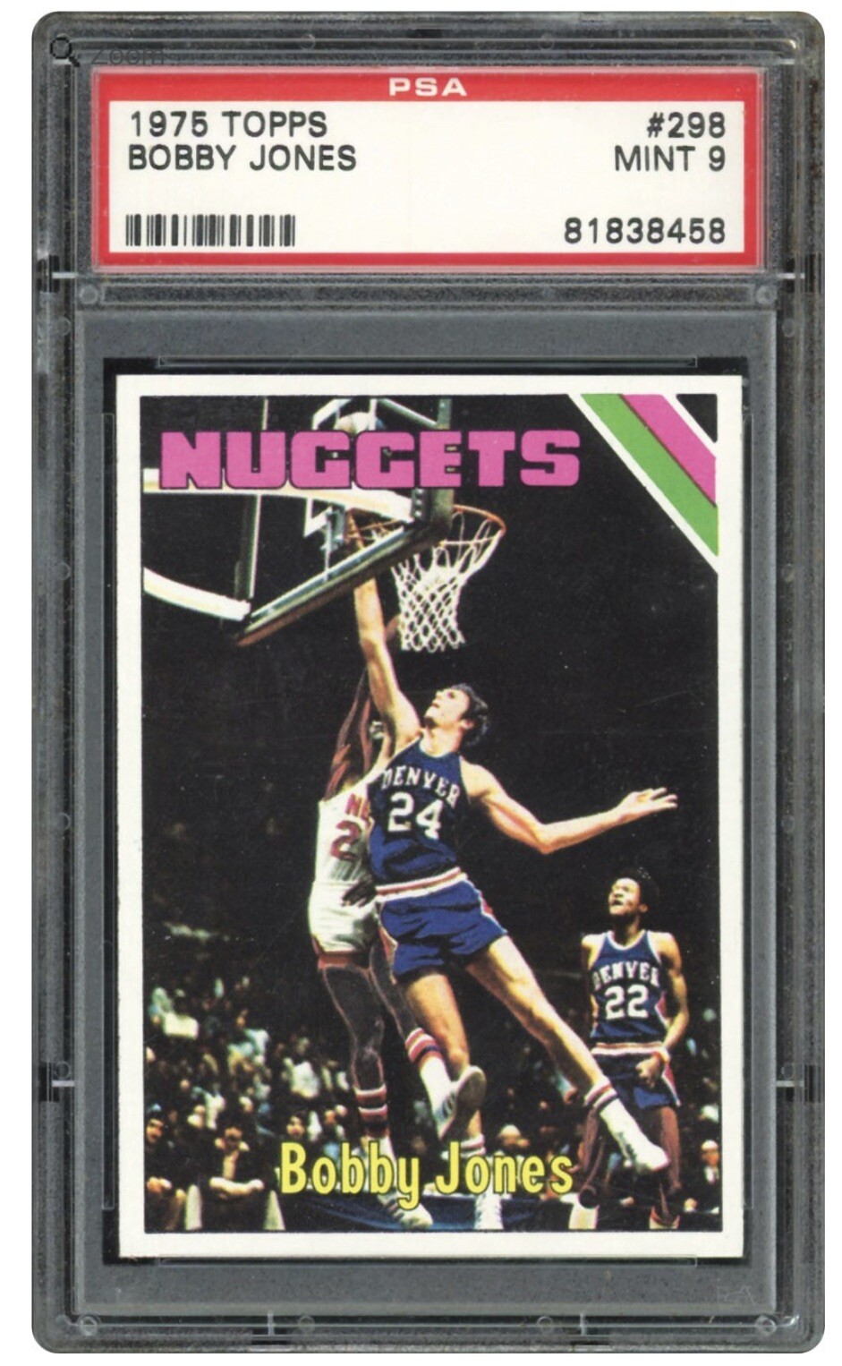 1975 Topps Bobby Jones #298 RC Rookie HOF PSA 9 POP 64 ONLY 4 Higher