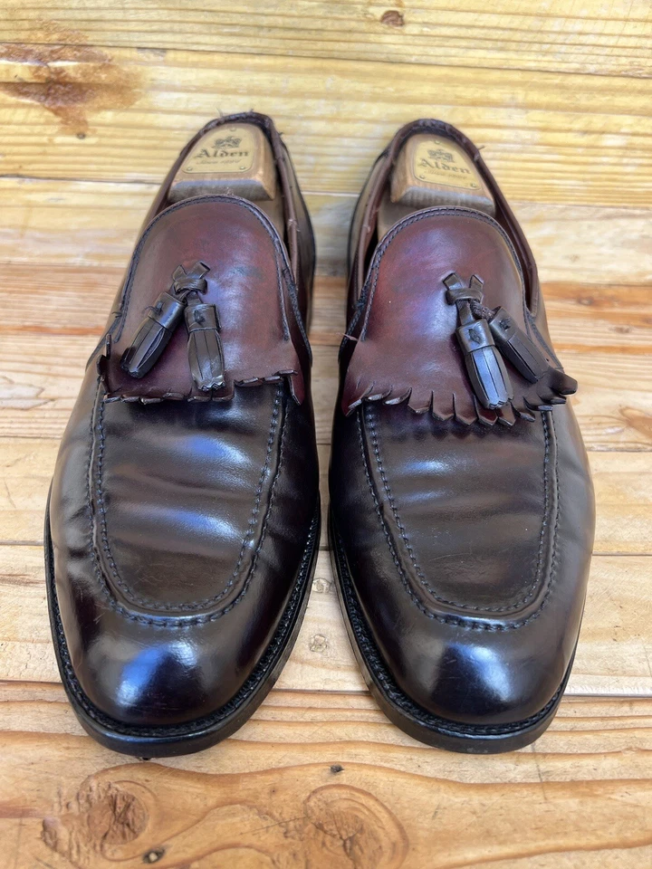 Повседневные мокасины без застежек Bostonian Windsor в коричневой оболочке с кордованскими кисточками размер США 10,5 B - Изображение 2 из 4