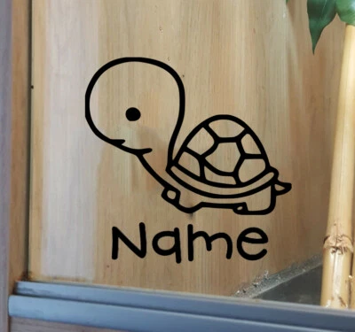 SOPHELLIE ** Tortoise Customised Vivarium Decal Sticker Name **