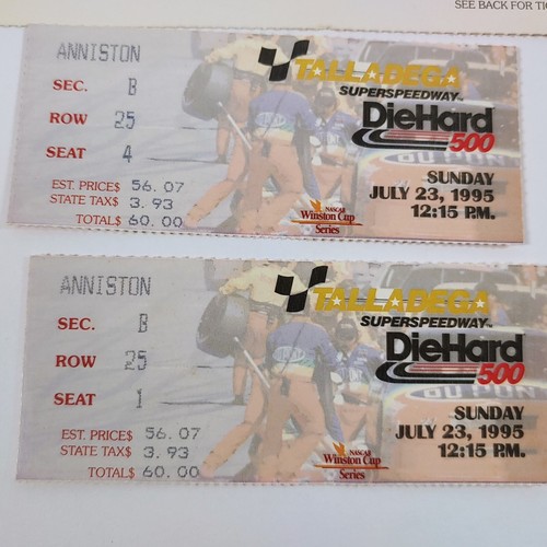 Biglietto gara Talladega Superspeedway Diehard 500 1995 Stubs Sterling Marlin vinto - Foto 3 di 4