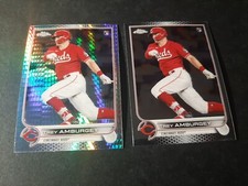 2022 Topps Chrome Trey Amburgey RC #61 Hyper Prism/Base #61 Cincinnati Reds