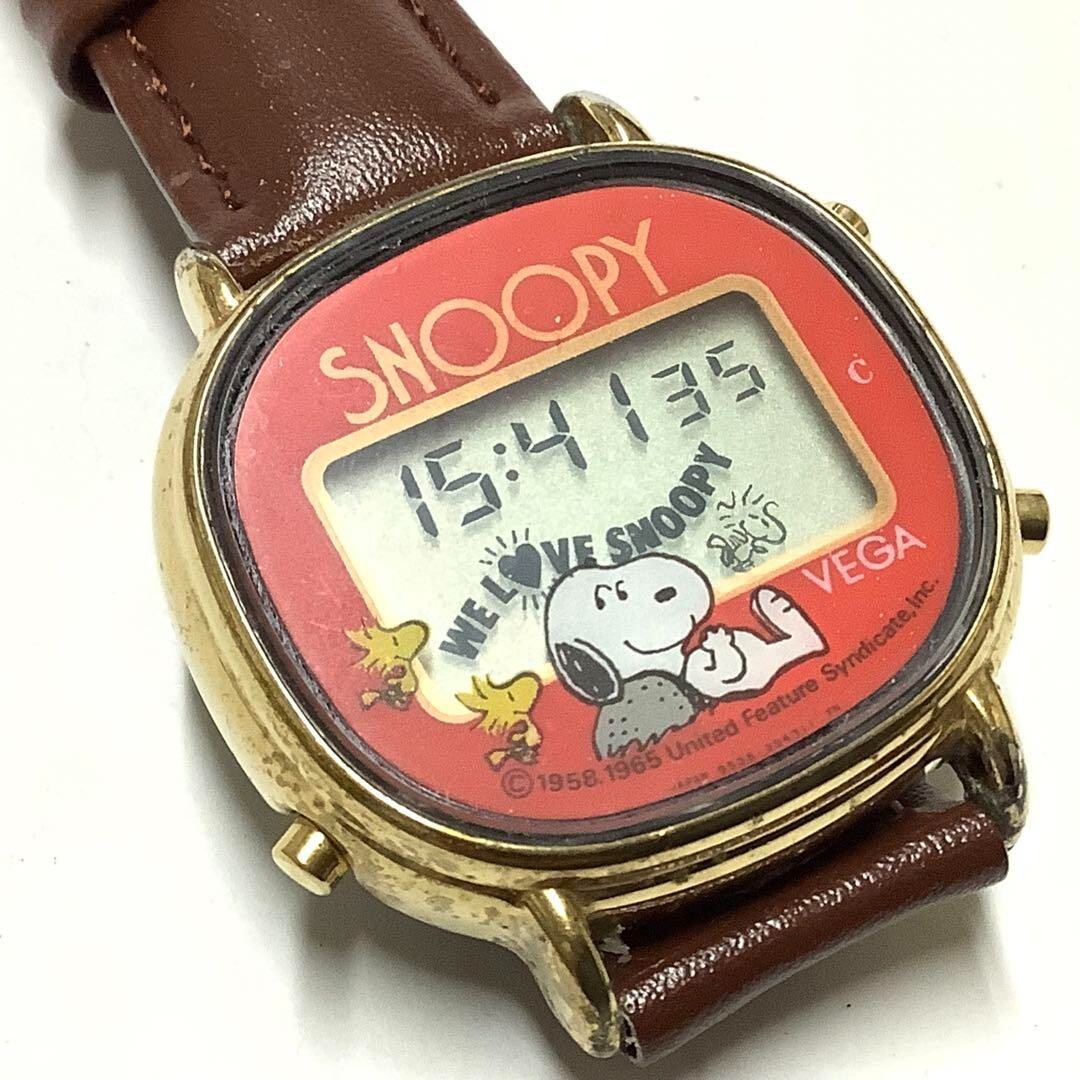 Very Rare! Showa Retro, battery replaced] CITIZEN VEGA SNOOPY