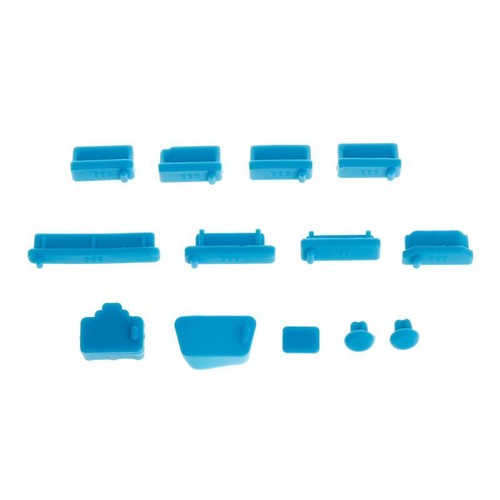 13PCS Anti-Dust Plugs Soft Silicone Data Port USB Protector Set Laptop Dus - Afbeelding 12 van 13