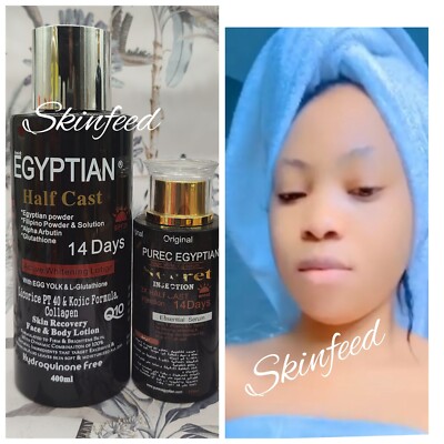 EGYPTIAN LOTION  ACTIVE WHITENING LOTION 400ml And Serum
