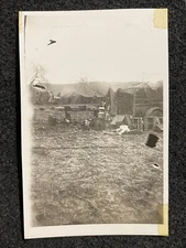 Military Army Camp With Jeep Automobile And Tents Antique Snapshot Photo