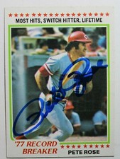 1978 Topps #5 Pete Rose Autographed