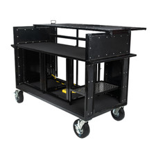 Corps Design Large Mixer Cart - 24U Rack, Storage, Impact-Resistant Casters