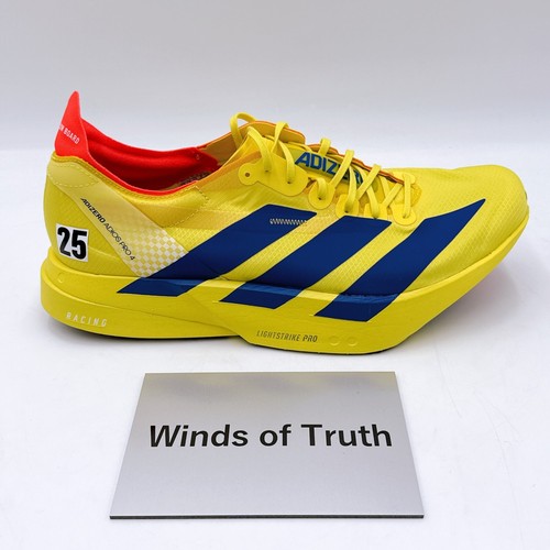 JR6373 adidas Adizero Adios Pro 4 Pure Sulfur Lucid Blue Red Men's US 12 - 13 - Picture 12 of 21