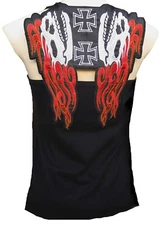 Rockabilly Punk Rock Baby Fire Skull Biker Tattoo Tank Top Shirt S M L XL XXL