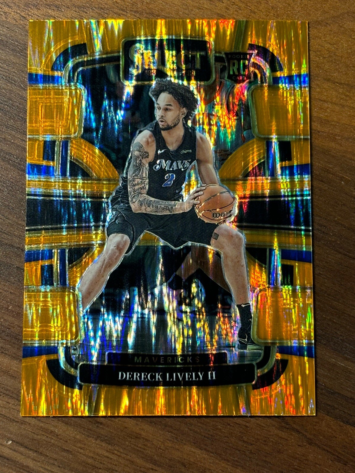 Dereck Lively 2023-24 Select Orange Flash Prizm Rookie RC Concourse Mavs #76