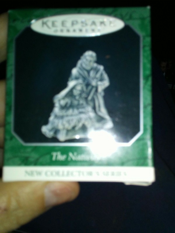 Hallmark 1998 Keepsake Ornament The Nativity Fine Pewter Miniature In Box Xmas 1