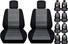 Front car seat cover black/charcoal w/daisy&ladybug,butterfly..fits VW beetle