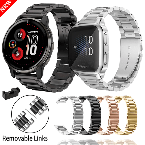 Correa de acero inoxidable para pulsera Garmin Venu 2/2 Plus/SQ Vivoactive 4 3 - Imagen 2 de 48