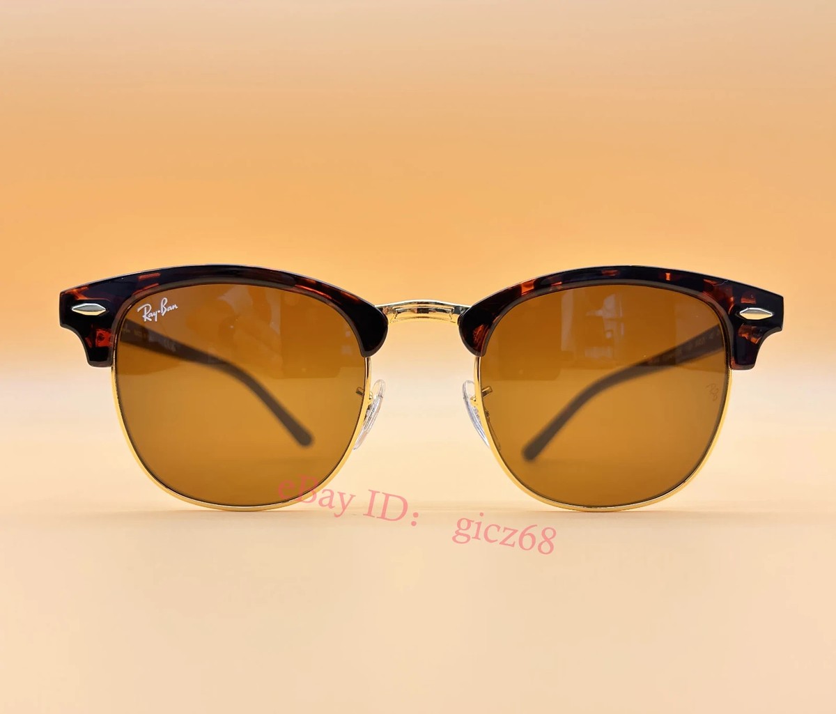 Ray-Ban RB3016 Clubmaster Unisex Sunglasses with Tortoise