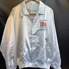 Coca Cola TAB CLEAR Nylon Jacket Rare Authentic Vintage White Silver