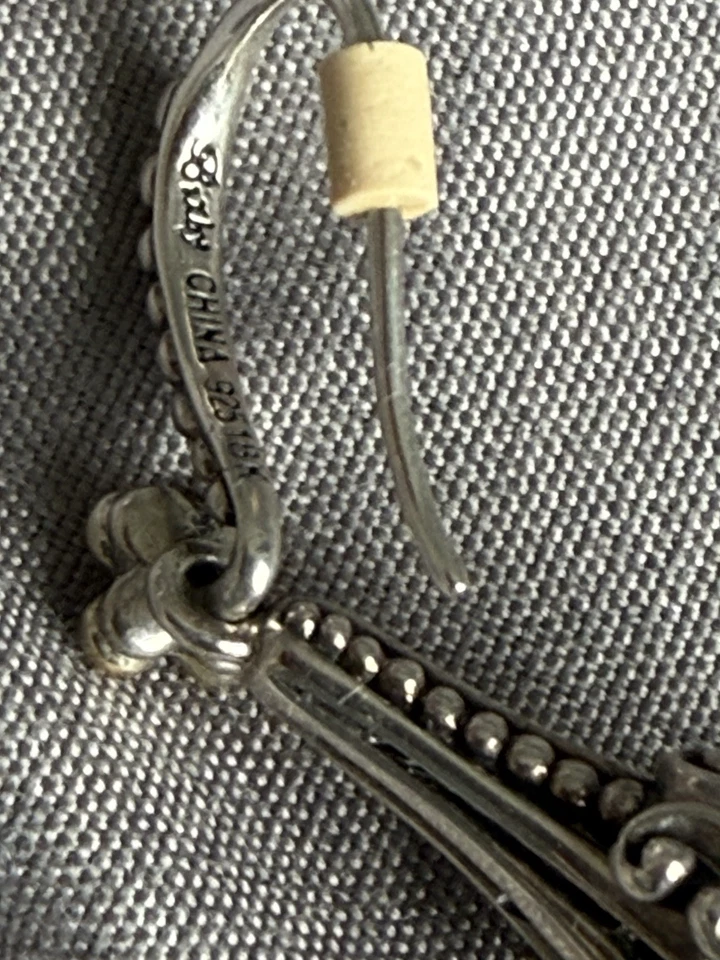 PENDIENTES COLGANTES BARBARA BIXBY PLATA ESTERLINA 925 TURQUESA 18K y Foto 3 de 4