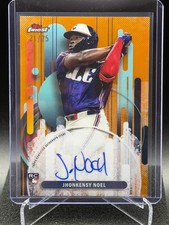 Jhonkensy Noel 2025 Finest Orange Refractor Auto #21/25 (RC) - Guardians