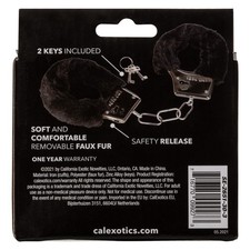 Adult Calexotics Playful Furry Cuffs Black Handcuffs Hp-Se2651303
