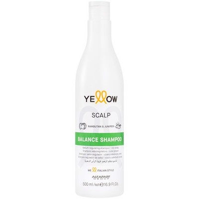 Alfaparf Yellow Scalp Balance Shampoo 500ml für fettiges Haar, sanfte Reinigung