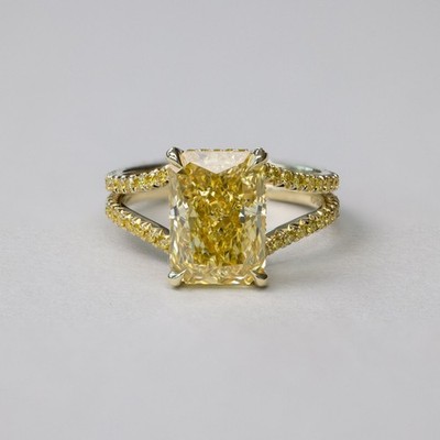 Bespoke 2.50CT Radiant Cut Cubic Zirconia Fancy Diamond Engagement Ring Gift Her