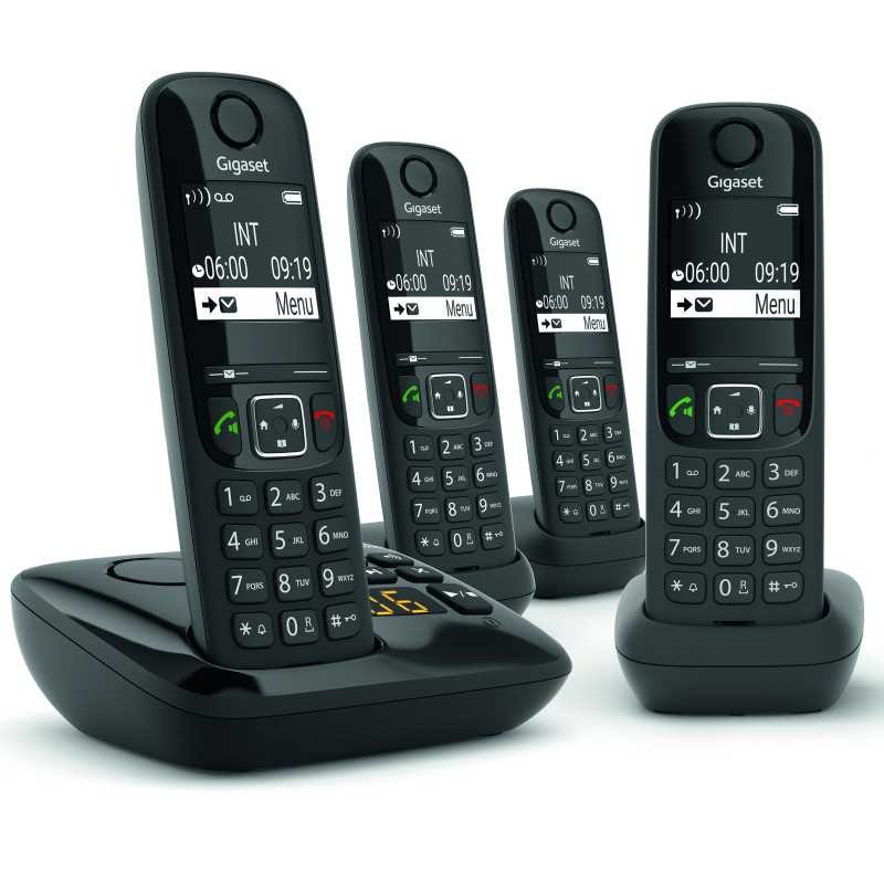 Gigaset AS690A Quattro ensemble de téléphones DECT robustes et fiables