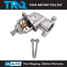 TRQ Lower Water Pump Thermostat with Housing Assembly For Cadillac Chevrolet GMC