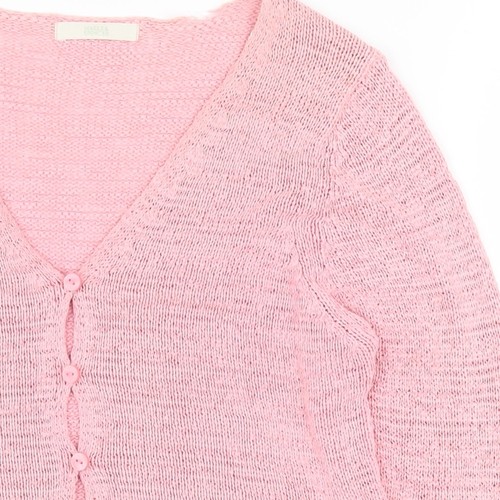 Marks and Spencer Women's Pink Cardigan V-Neck Size 10 - Picture 8 of 12