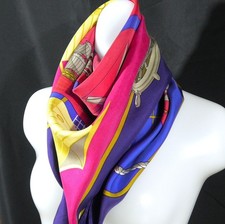 HERMES Large Scarf Carre 90 silk cleaned D426