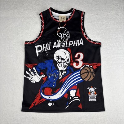 Brand X Philadelphia  The Answer  Allen Iverson Skull Jersey #3 Youth Size Large