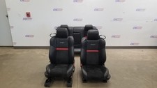 09 Dodge Challenger Srt8 Seat Interior Set Front Rear Black Red Leather Suede