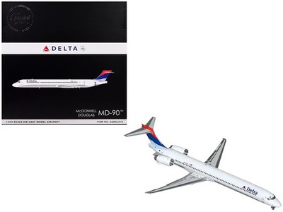 McDonnell Douglas MD-90 Commercial Aircraft ''Delta Air Lines'' (N910DN) White wit