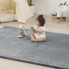 1.5" Thick Baby Play Mat for Floor Tummy Time, 50"x 50" Pro Soft Baby Activit...
