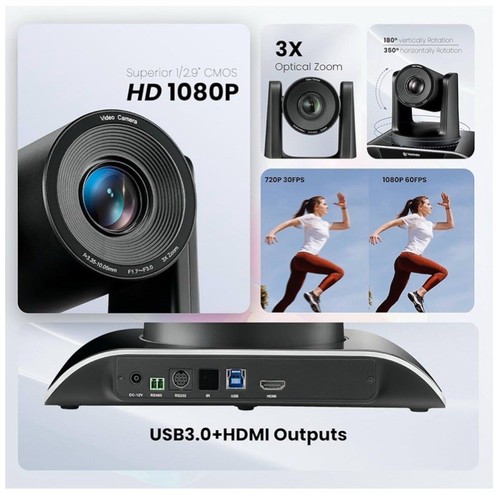 TONGVEO TV-C3+M3B All-in-One Conference Room Video Camera System - Photo 8/10