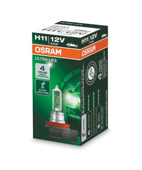 ✅Fits OSRAM OSR64211 ULT- Light bulb H11 Ultra Life (1 pcs) 12V 55W  ⭐UK Seller⭐
